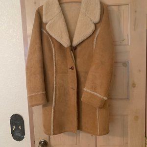 Real Sheepskin Shearling Women's Coat, Size 12